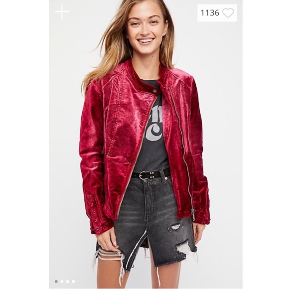 Free People Lacey Velvet Jacket - Picture 2 of 4